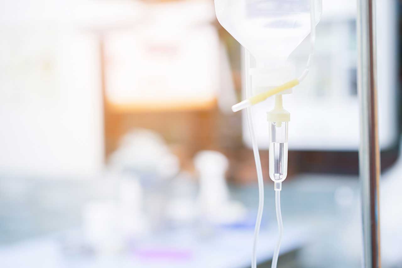 IV drip in medical setting
