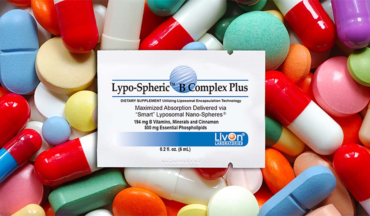 packet of typo-spheric b complex plus on some medication pills