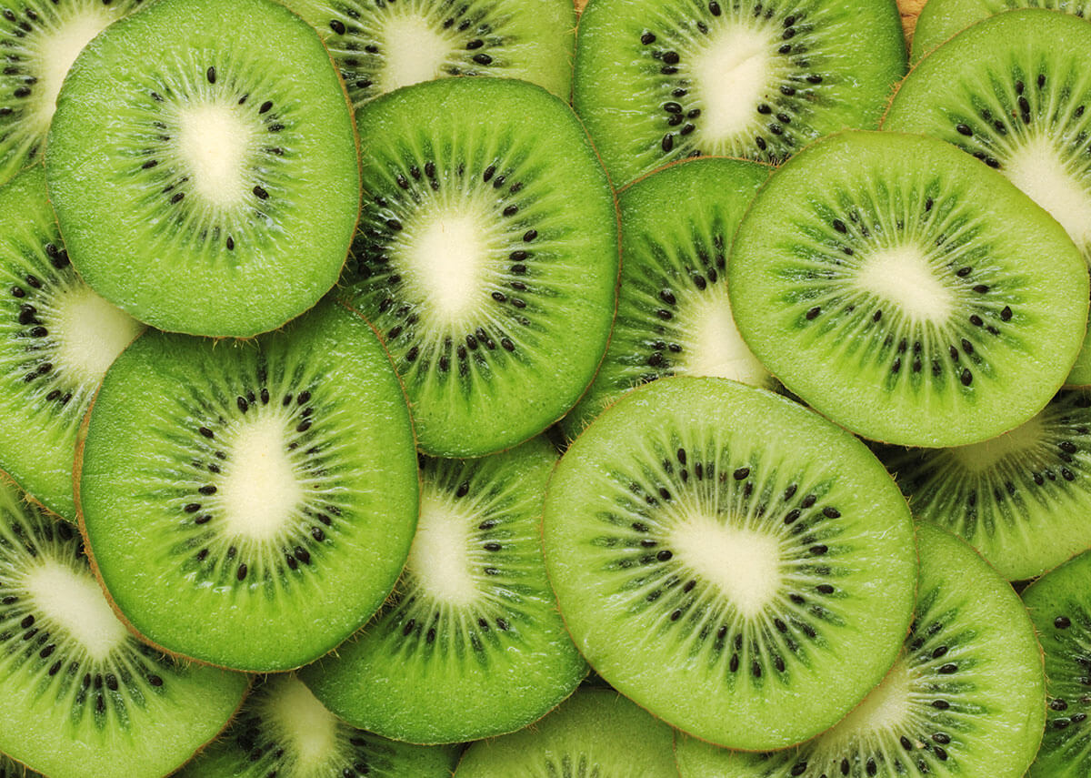 sliced kiwis are one of the best sources of vitamin c