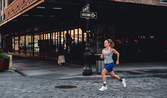 sabrina wieser running in an urban setting