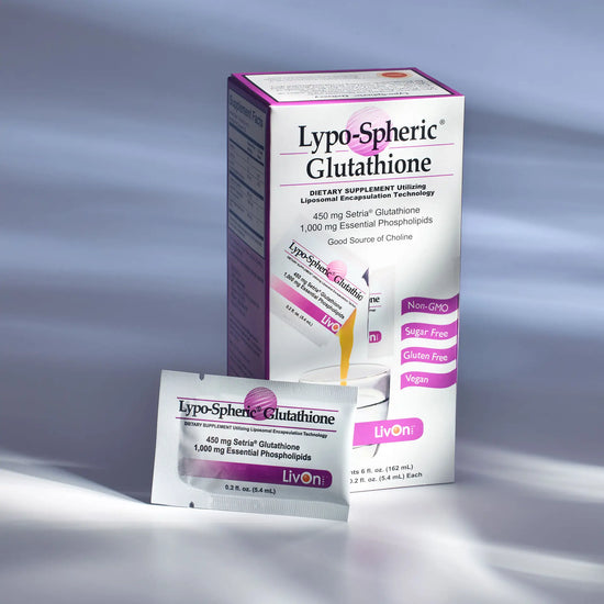 Lypo-Spheric® Glutathione carton and packet