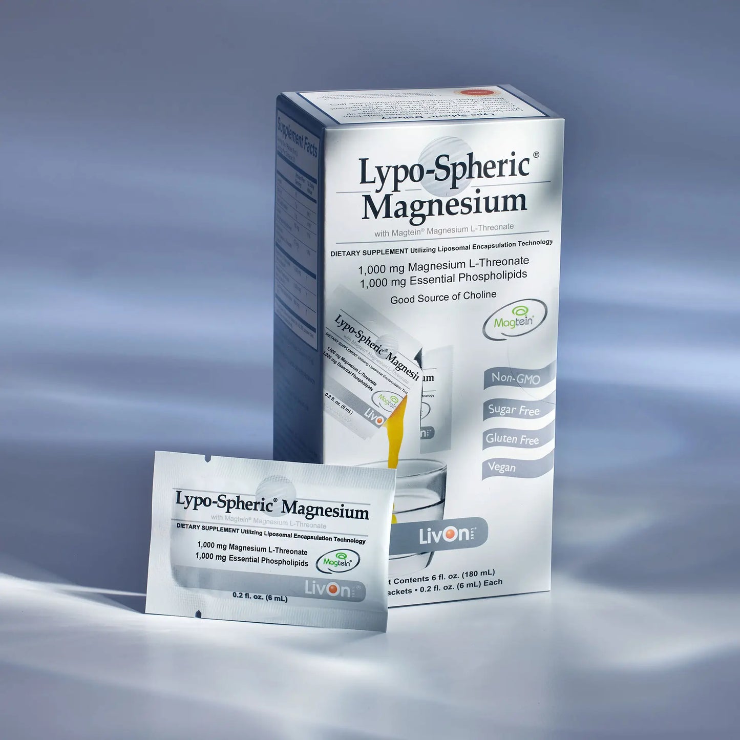 Lypo-Spheric® Magnesium carton and packet