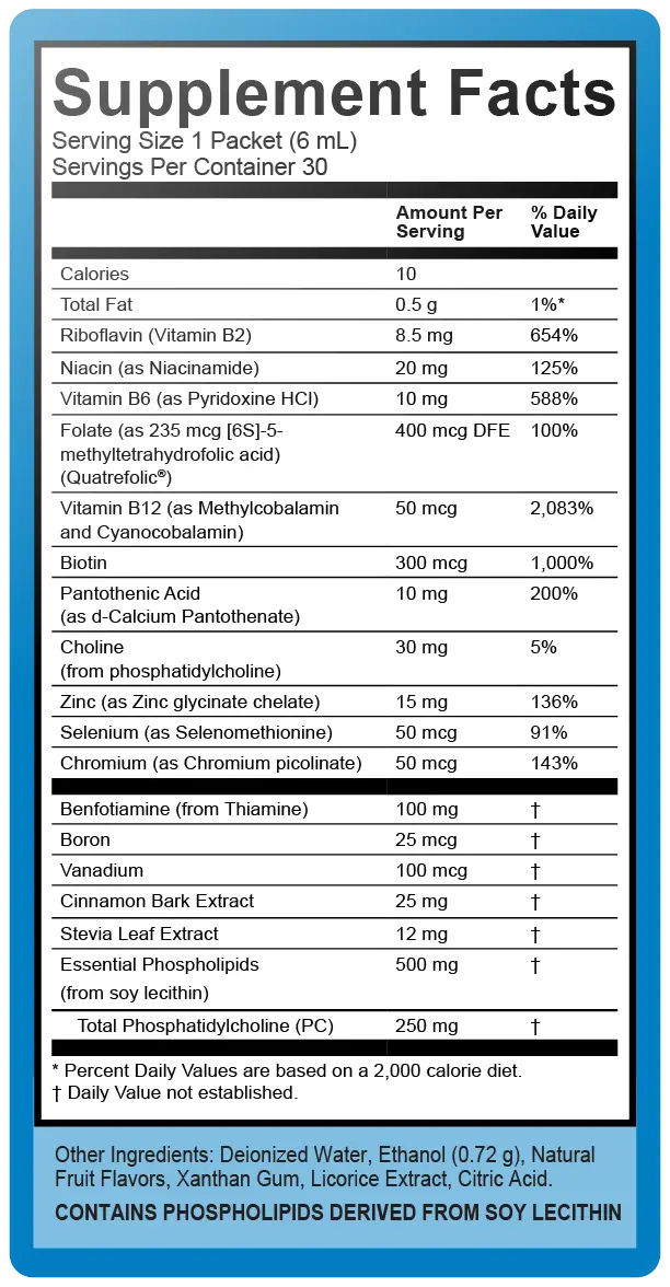 B Complex supplement facts