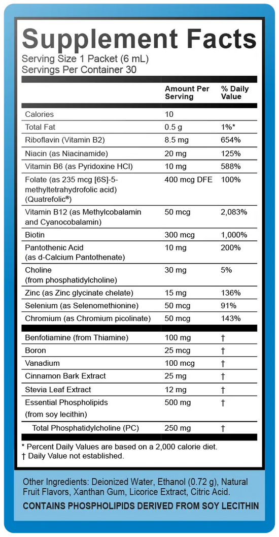 lipo c with b12 ingredients Liposomal Folate TMG, Core Med Science Natural Healthy Concepts Ingredients - Lipo System Fat