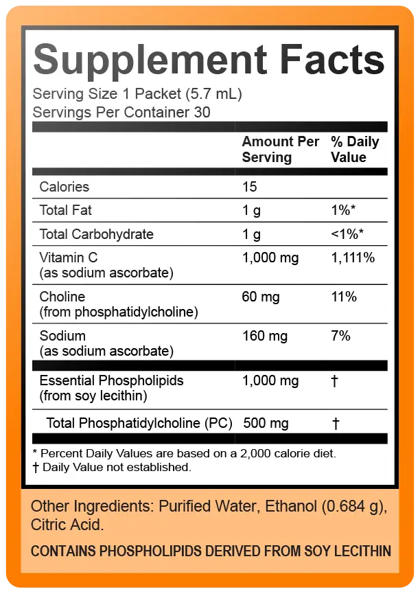 liposomal vitamin c supplement facts