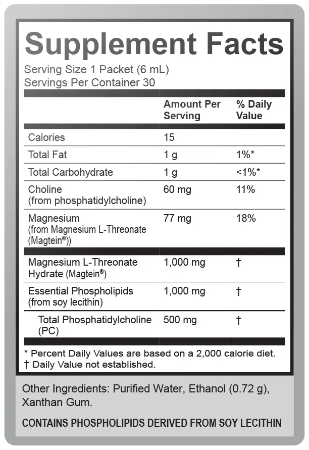 liposomal magnesium supplement facts