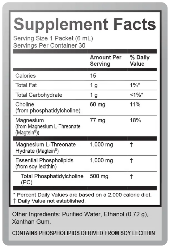 liposomal magnesium supplement facts
